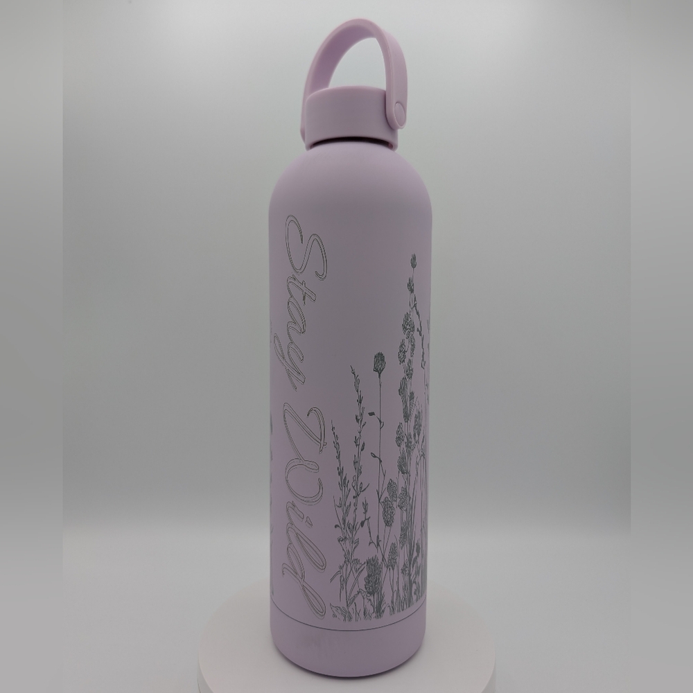 Lavender Floral Insulated Water Bottle